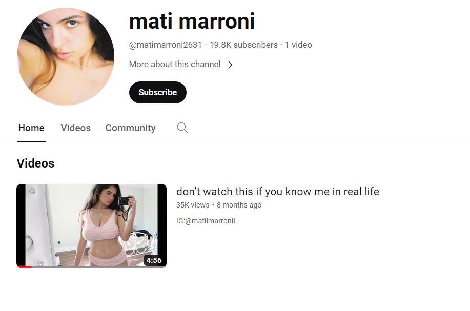 Mati Marroni YouTube Channel