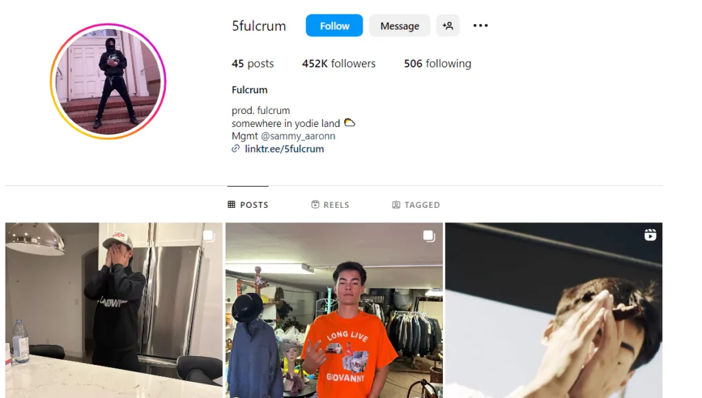 5fulcrum Instagram profile screenshot