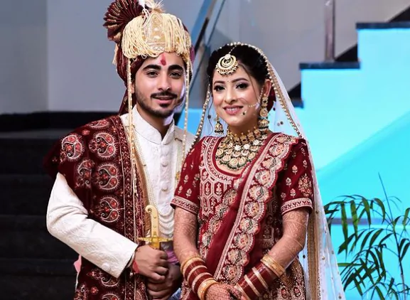 Chetan Monga and Riya Bhargav wedding pic