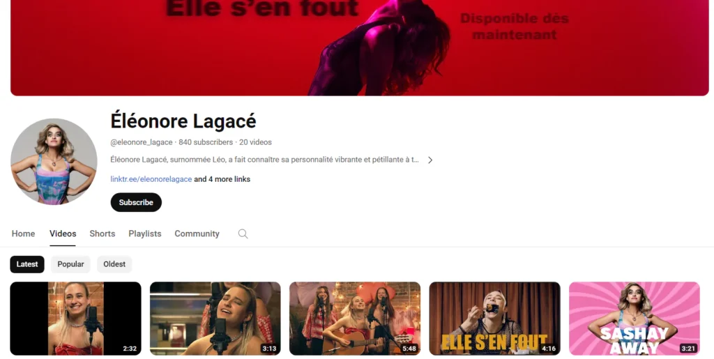Éléonore Lagacé YouTube channel