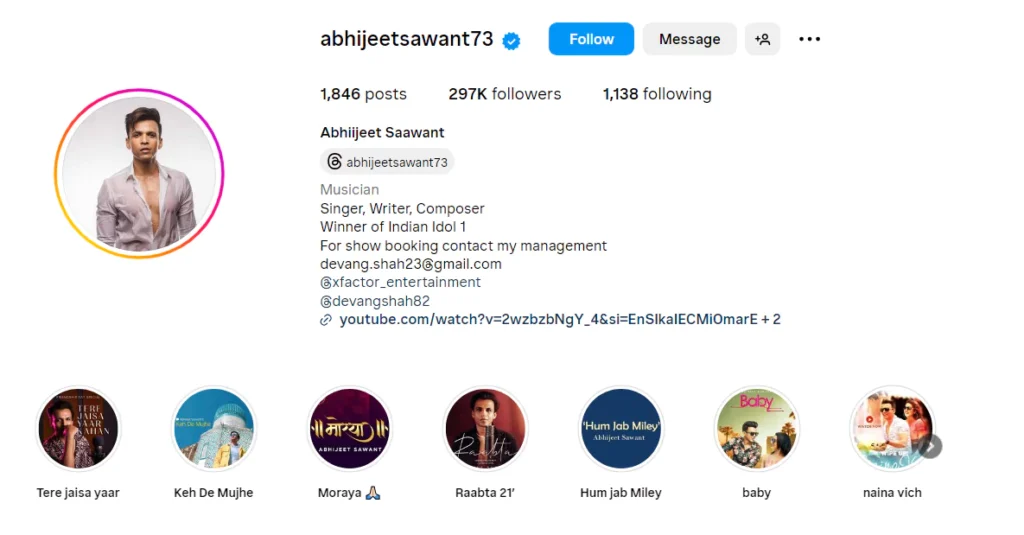 Abhijeet Sawant instagram