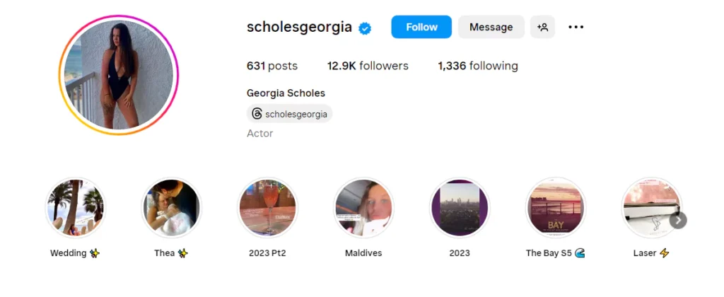 Georgia Scholes Instagram