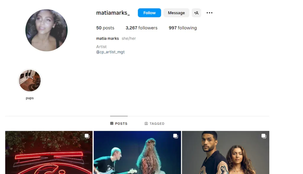 Matia Marks Instagram