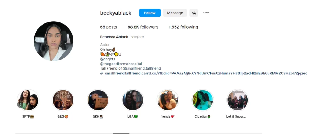 Rebecca Ablack Instagram