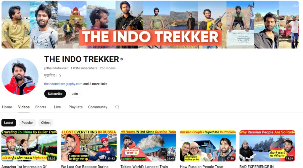 The Indo Trekker YouTube channel