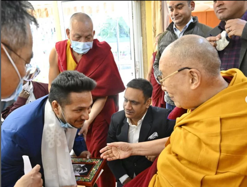 Sandeep Bhatt with Dalai Lama
